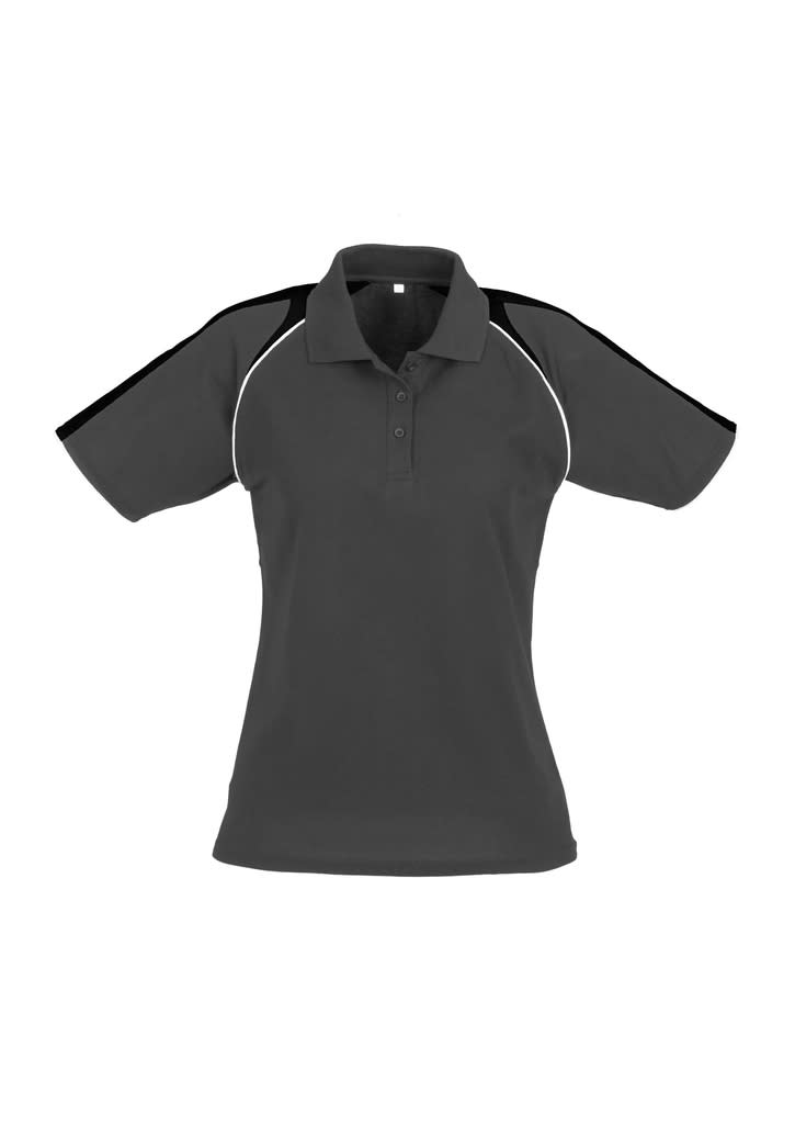 Womens Triton Short Sleeve Polo - P225LS Image Ash/Black/White