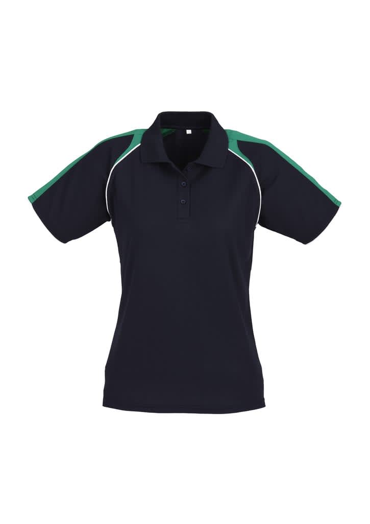 Womens Triton Short Sleeve Polo - P225LS Image Navy/Kelly Green/White