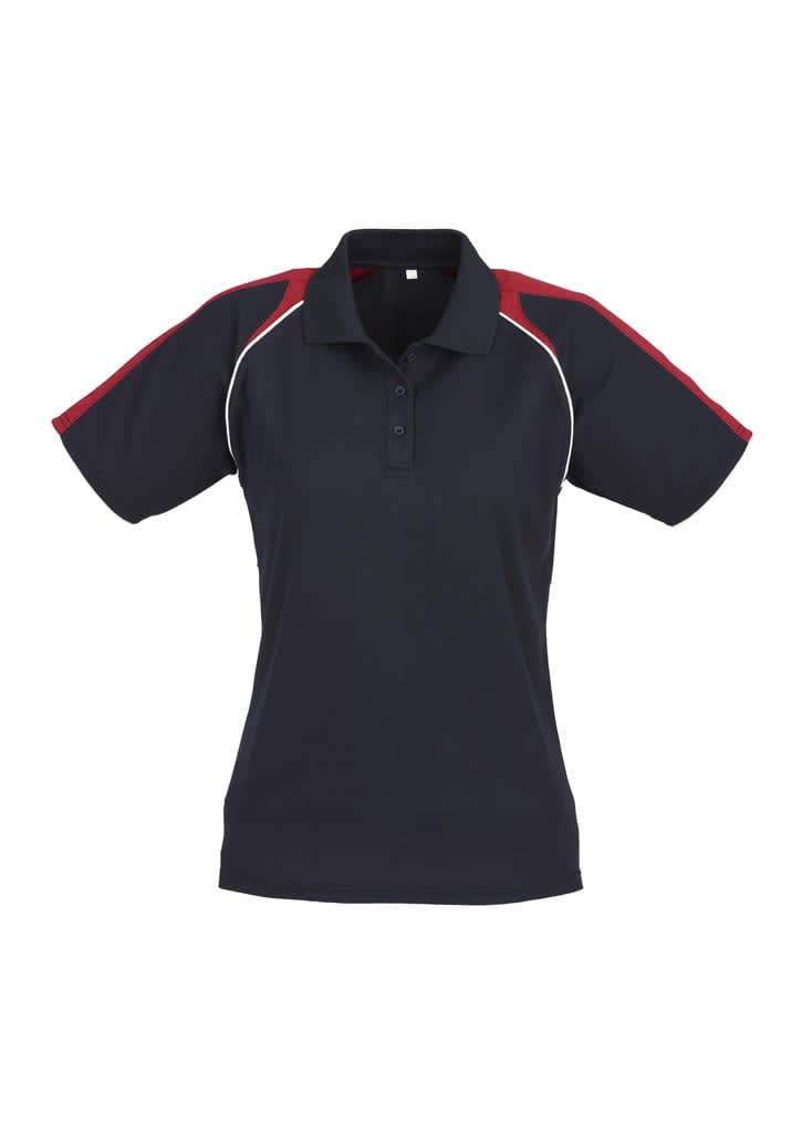 Womens Triton Short Sleeve Polo - P225LS Image Navy/Red/White