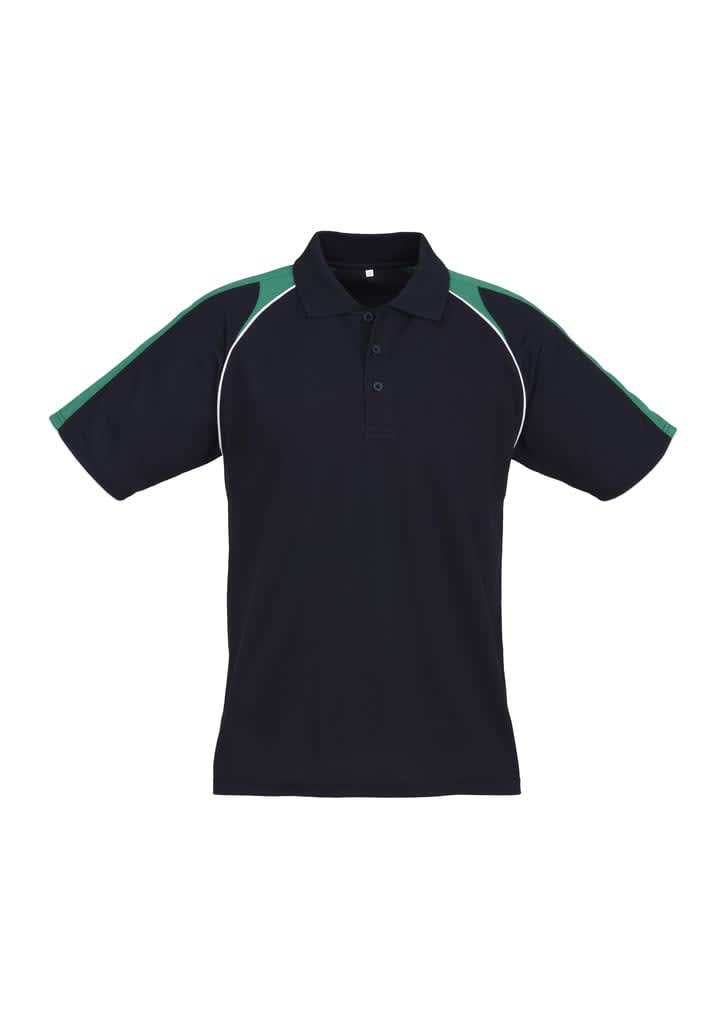 Mens Triton Short Sleeve Polo - P225MS Image Navy/Kelly Green/White
