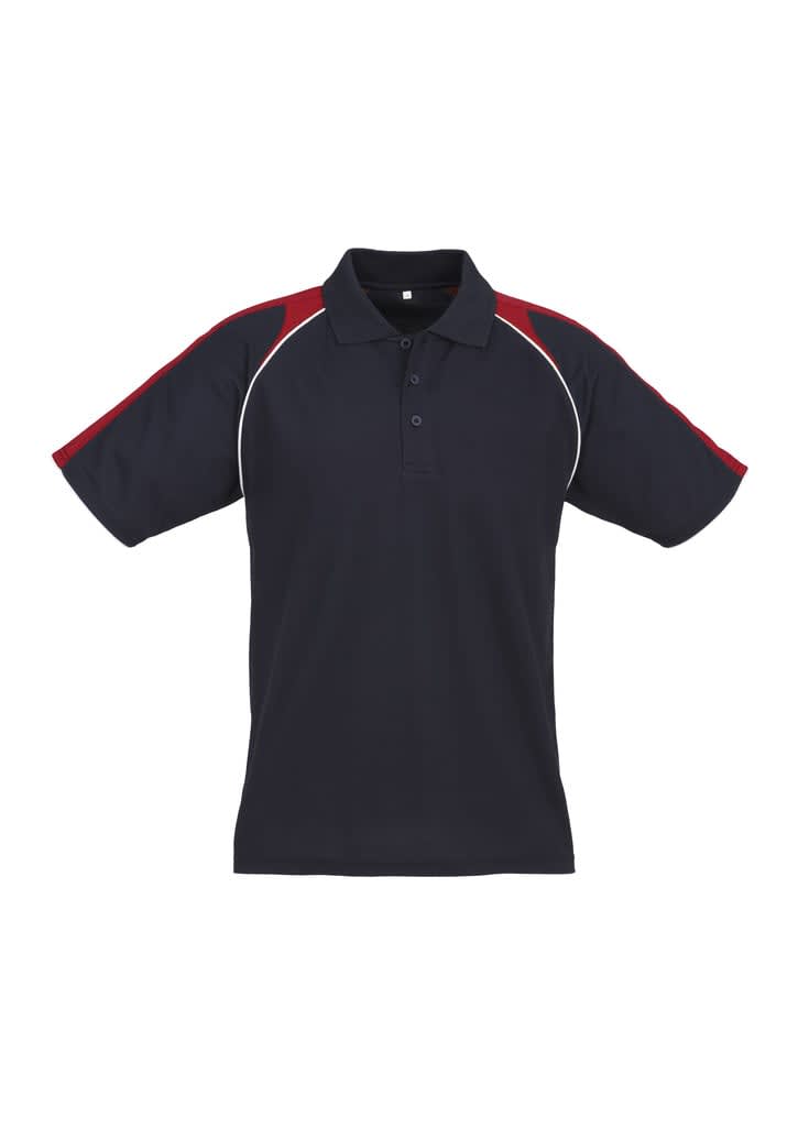 Mens Triton Short Sleeve Polo - P225MS Image Navy/Red/White