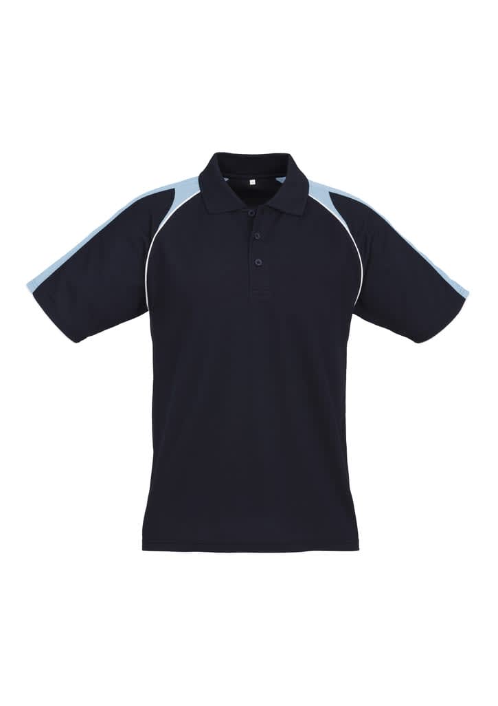 Mens Triton Short Sleeve Polo - P225MS Image Navy/Spring Blue/White