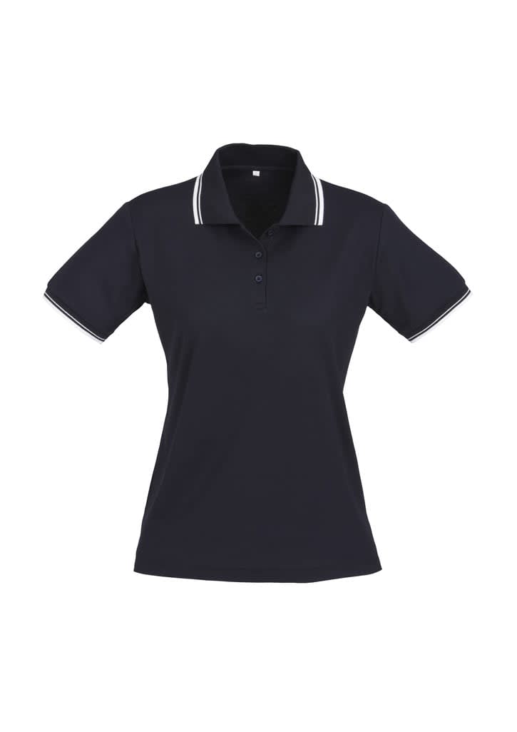 Womens Cambridge Short Sleeve Polo - P227LS Image Navy/White/White