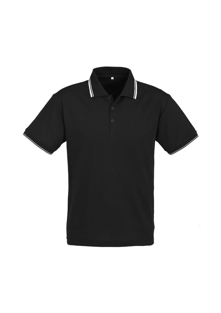 Mens Cambridge Short Sleeve Polo - P227MS Image Black/White/White