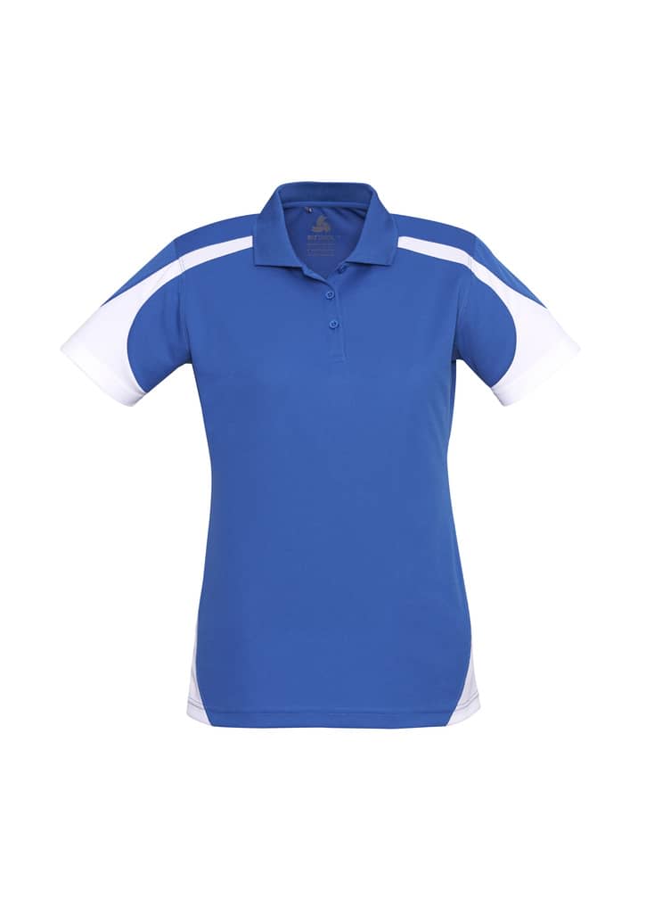 Womens Talon Short Sleeve Polo - P401LS Image Royal/White