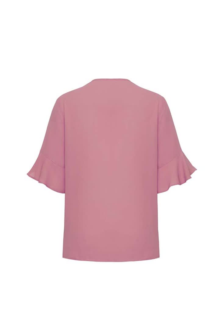 Womens Aria Fluted Sleeve Blouse - RB966LS Image