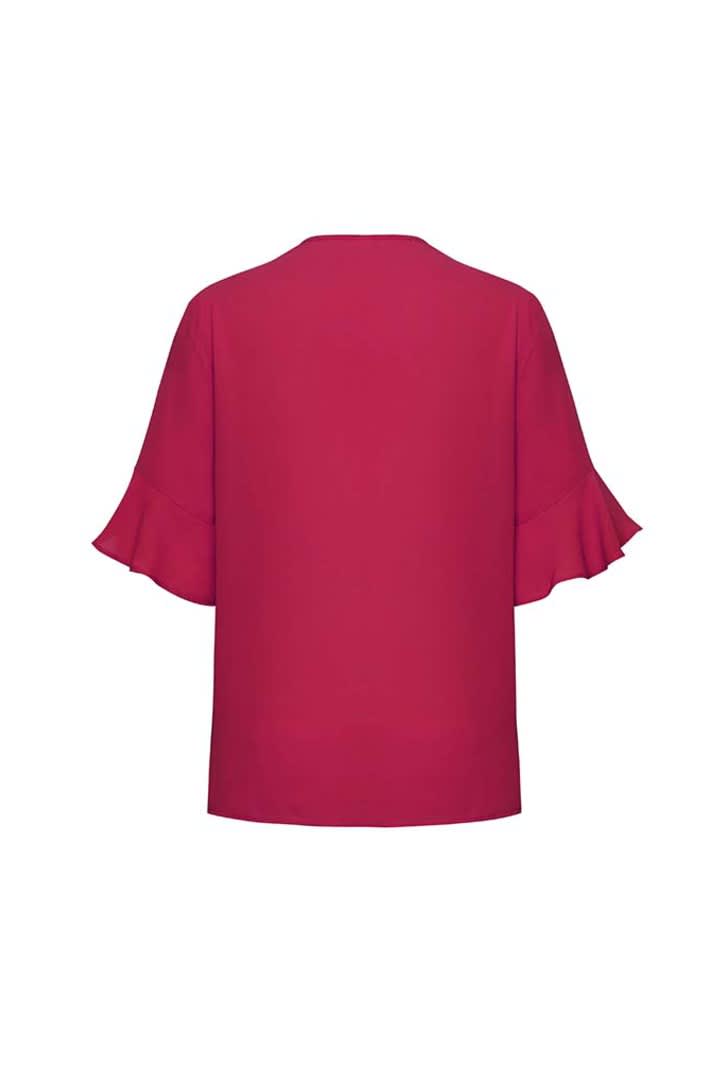 Womens Aria Fluted Sleeve Blouse - RB966LS Image