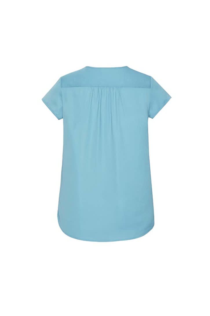 Womens Kayla V-Neck Pleat Blouse - RB967LS Image 