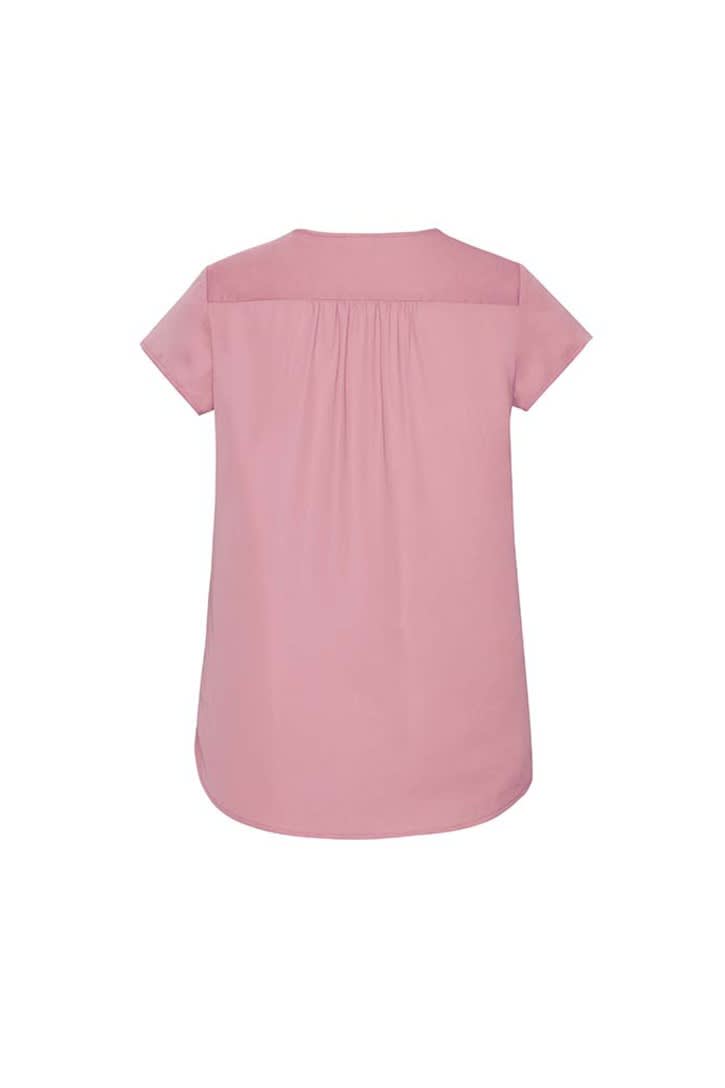 Womens Kayla V-Neck Pleat Blouse - RB967LS Image 