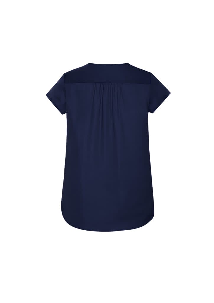 Womens Kayla V-Neck Pleat Blouse - RB967LS Image 