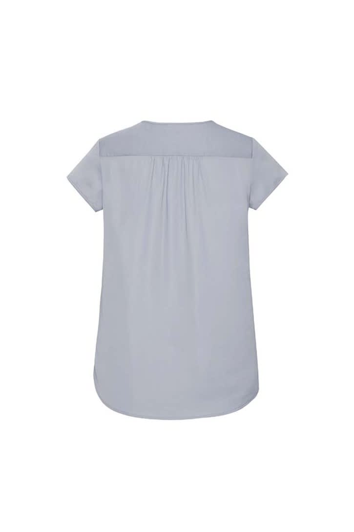 Womens Kayla V-Neck Pleat Blouse - RB967LS Image 
