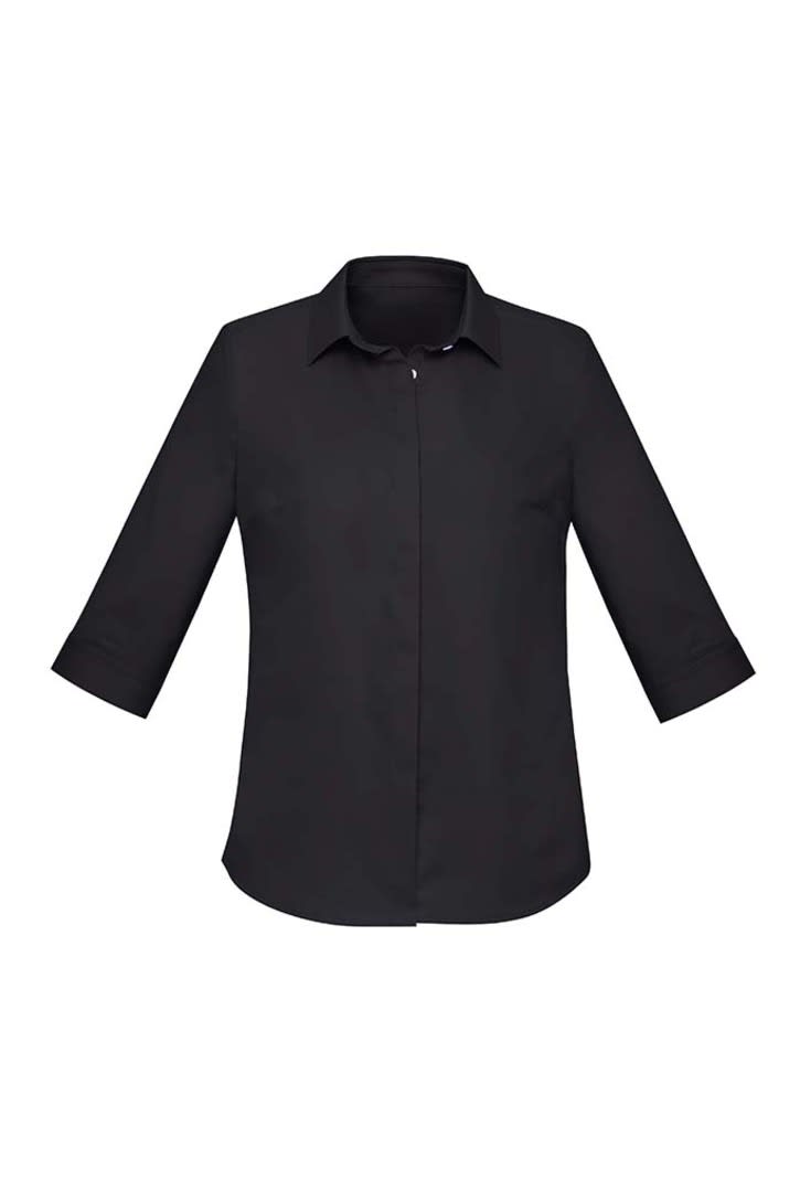 Womens Charlie 3/4 Sleeve Shirt - RS968LT Image Black
