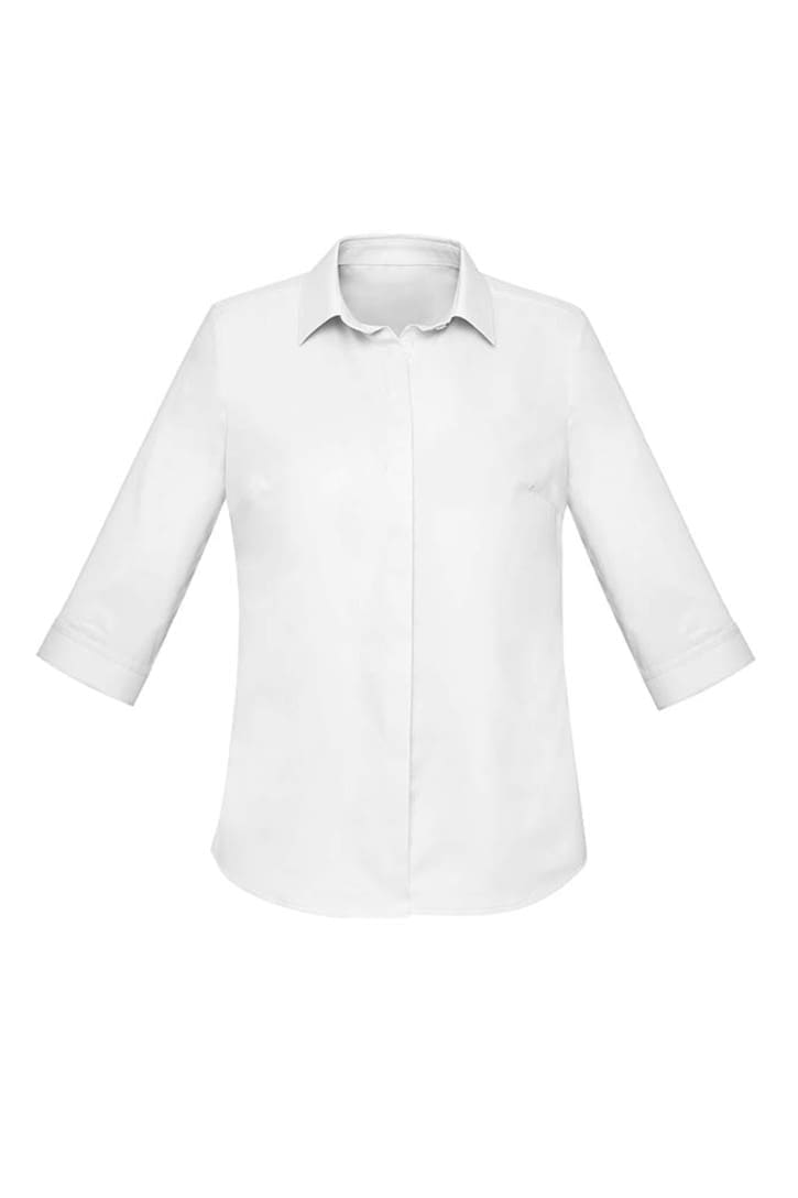 Womens Charlie 3/4 Sleeve Shirt - RS968LT Image White