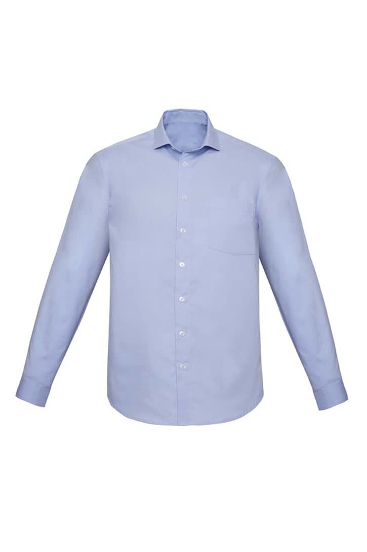 Mens Charlie Classic Fit Long Sleeve Shirt - RS968ML Image Blue Chambray