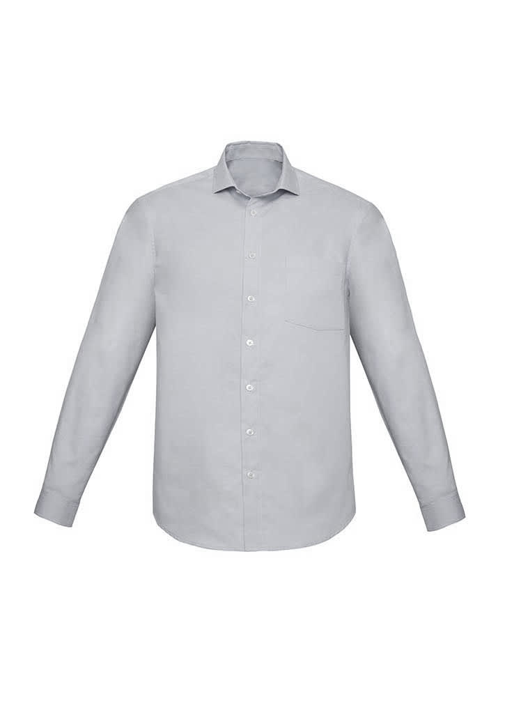 Mens Charlie Classic Fit Long Sleeve Shirt - RS968ML Image Silver Chambray
