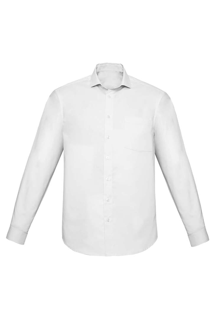 Mens Charlie Classic Fit Long Sleeve Shirt - RS968ML Image White