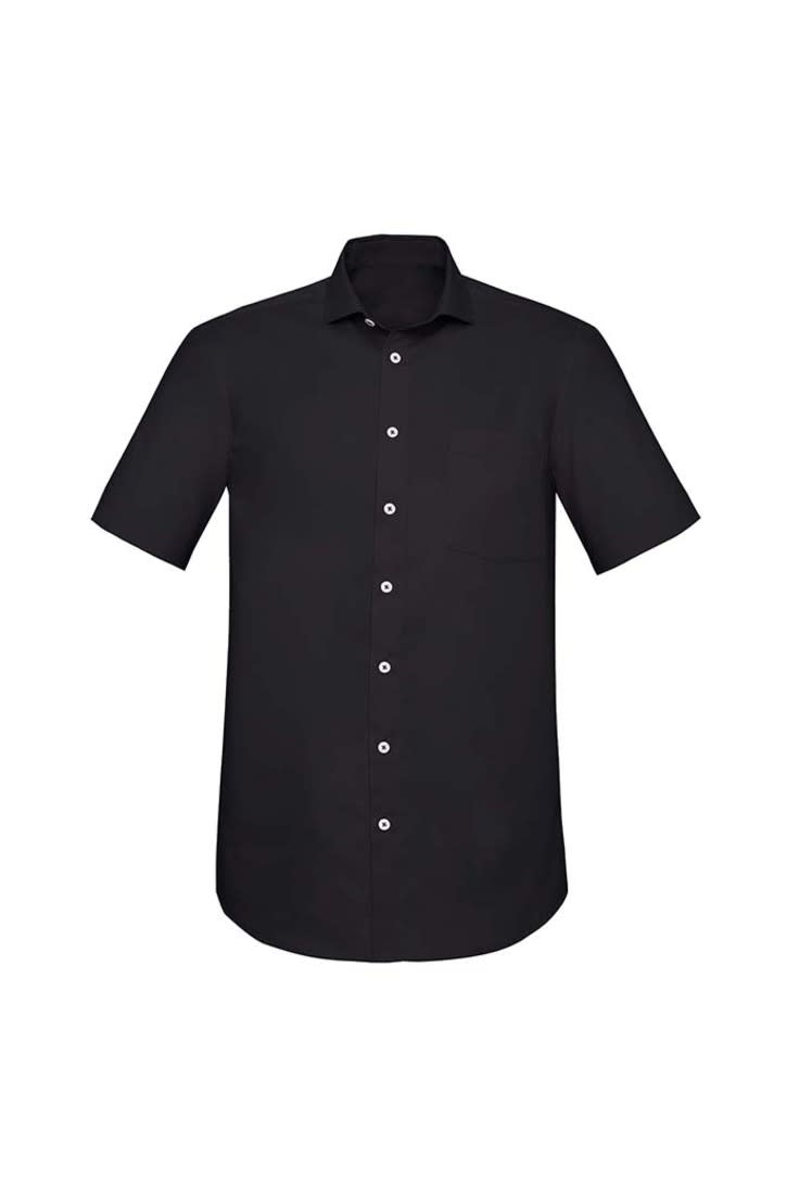 Mens Charlie Classic Fit Short Sleeve Shirt - RS968MS Image Black