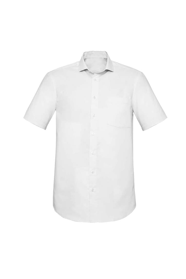 Mens Charlie Classic Fit Short Sleeve Shirt - RS968MS Image White