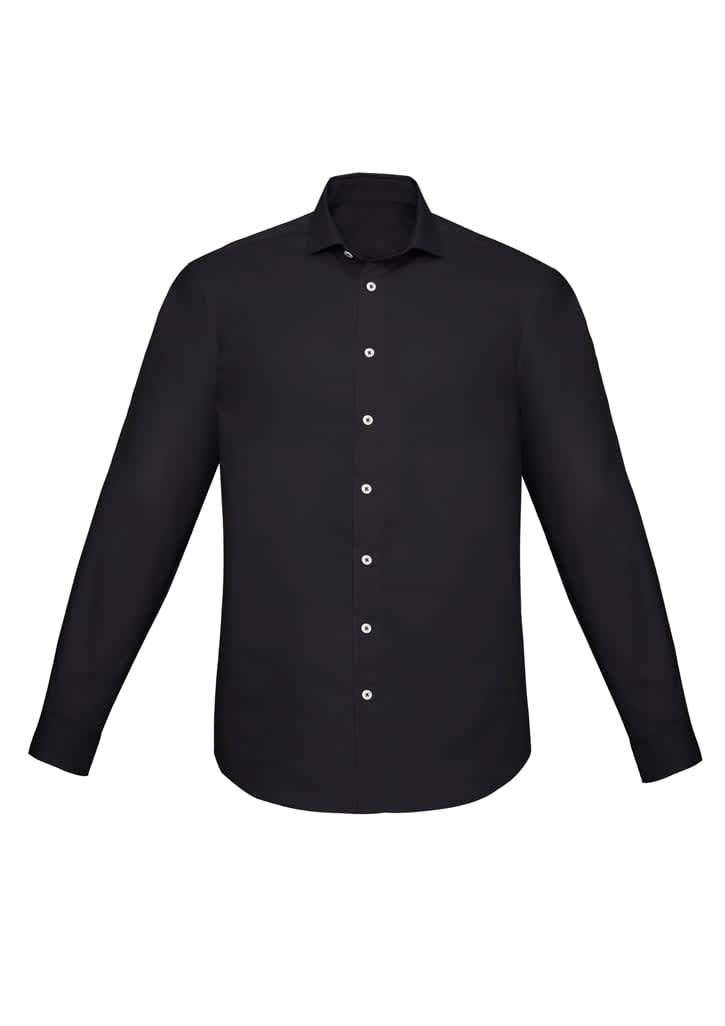 Mens Charlie Slim Fit Long Sleeve Shirt - RS969ML Image Black