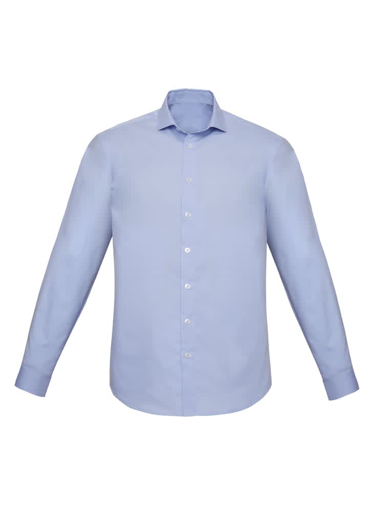 Mens Charlie Slim Fit Long Sleeve Shirt - RS969ML Image Blue Chambray