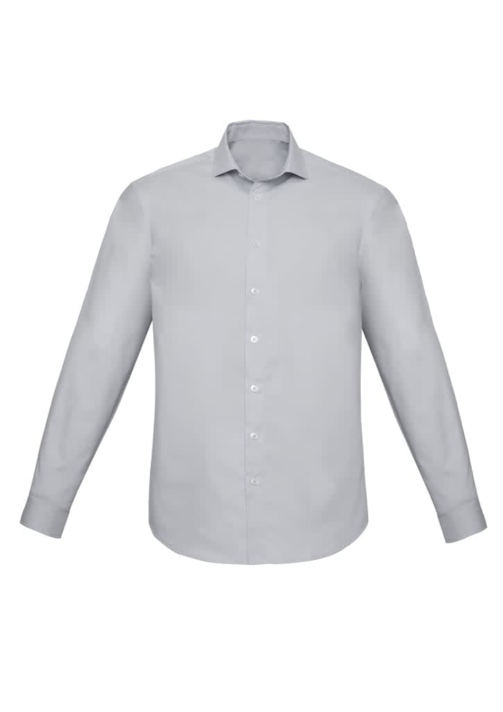 Mens Charlie Slim Fit Long Sleeve Shirt - RS969ML Image Silver Chambray
