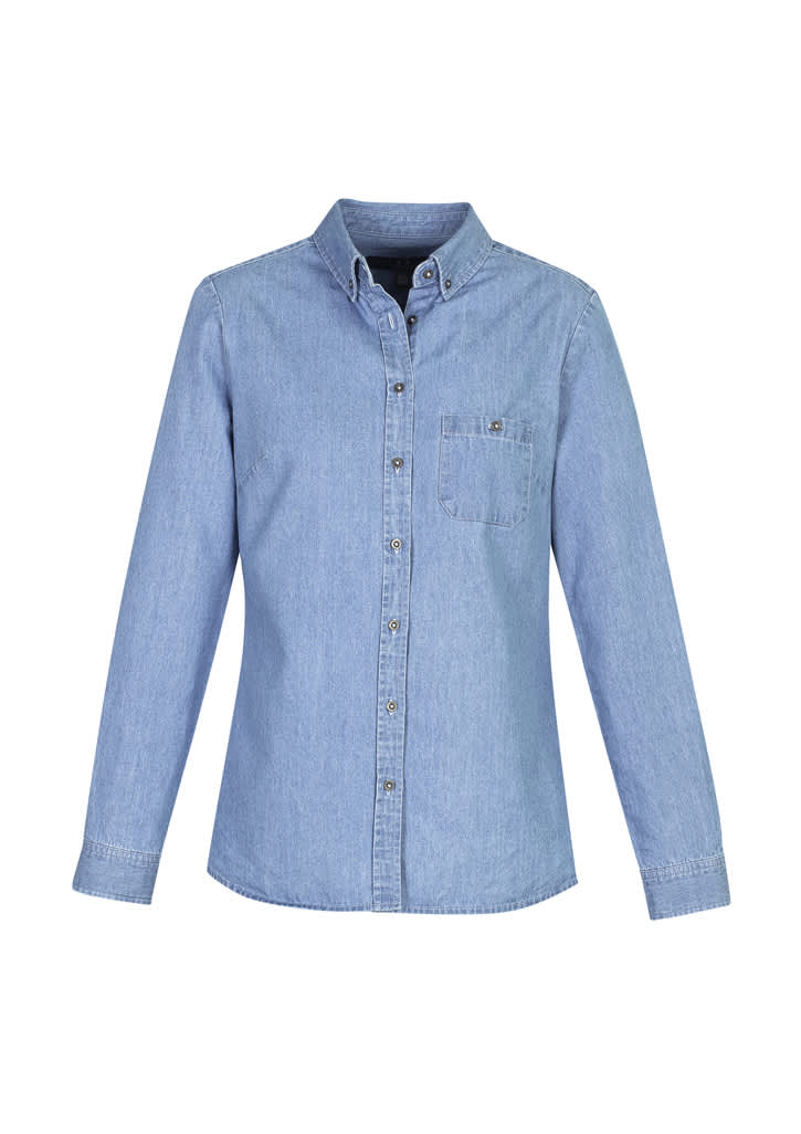 Womens Indie Long Sleeve Shirt - S017LL Image Blue