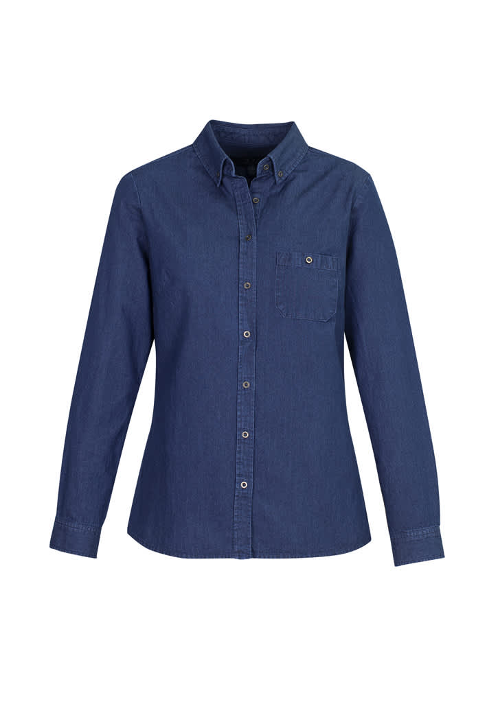 Womens Indie Long Sleeve Shirt - S017LL Image Dark Blue