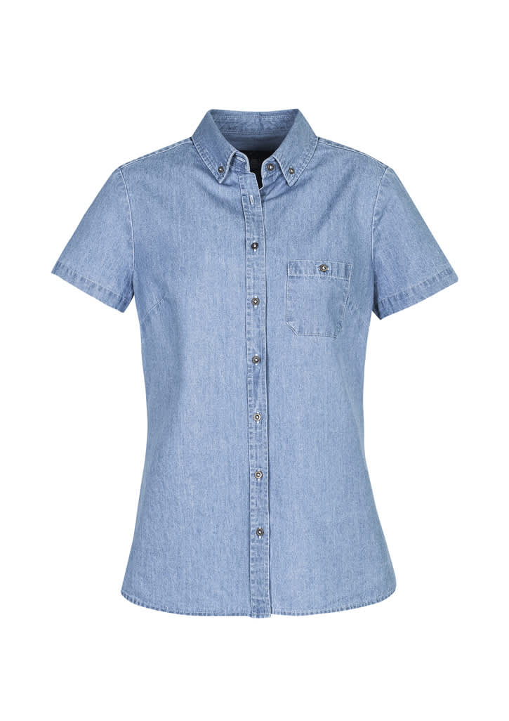 Womens Indie Short Sleeve Shirt - S017LS Image Blue