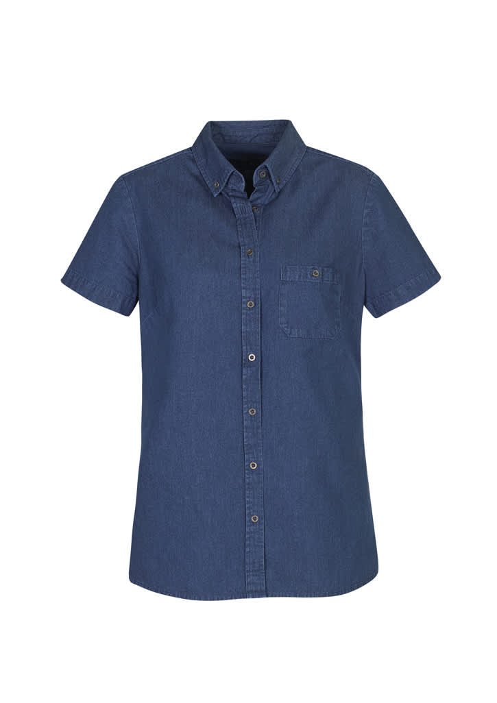 Womens Indie Short Sleeve Shirt - S017LS Image Dark Blue