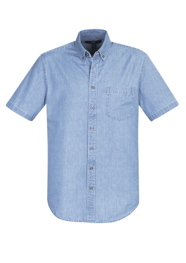 Mens Indie Short Sleeve Shirt - S017MS Image Blue