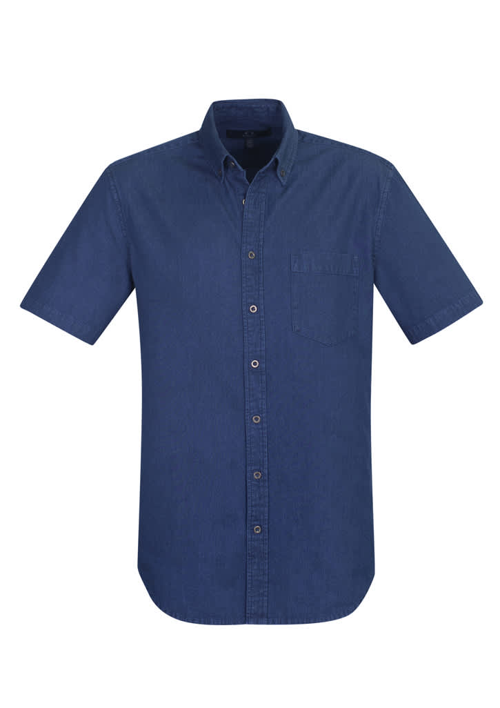 Mens Indie Short Sleeve Shirt - S017MS Image Dark Blue