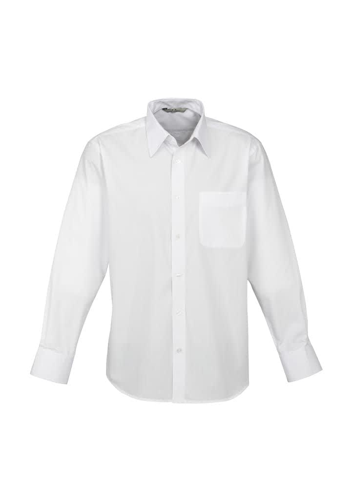 Mens Base Long Sleeve Shirt - S10510 Image White