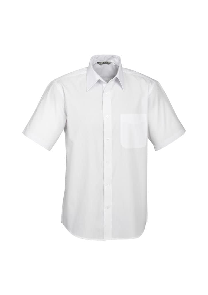 Mens Base Short Sleeve Shirt - S10512 Image White