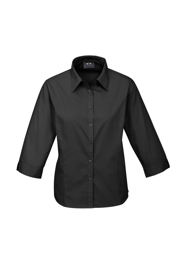 Womens Base 3/4 Sleeve Shirt - S10521 Image Black