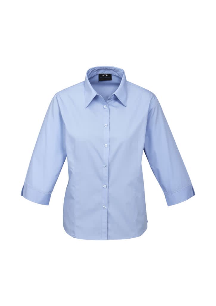 Womens Base 3/4 Sleeve Shirt - S10521 Image Blue