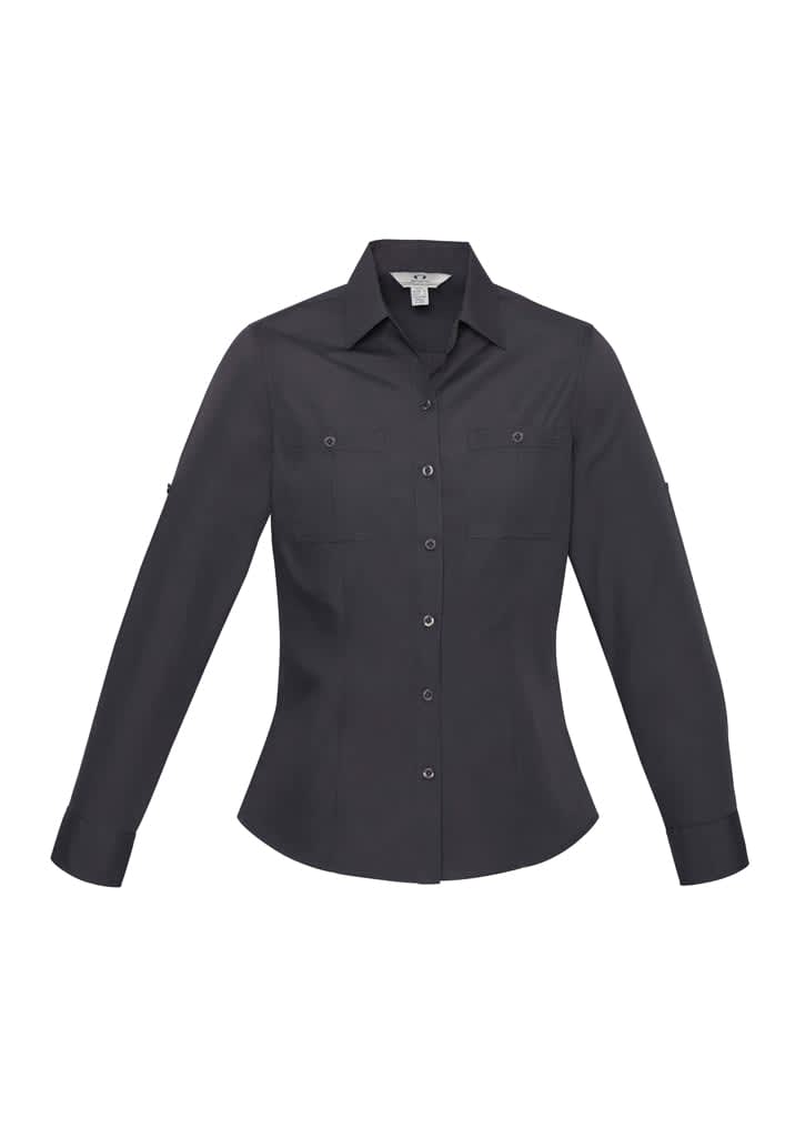 Womens Bondi Long Sleeve Shirt - S306LL Image Charcoal