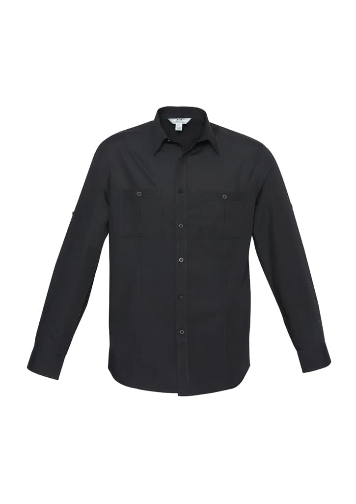Mens Bondi Long Sleeve Shirt - S306ML Image Black