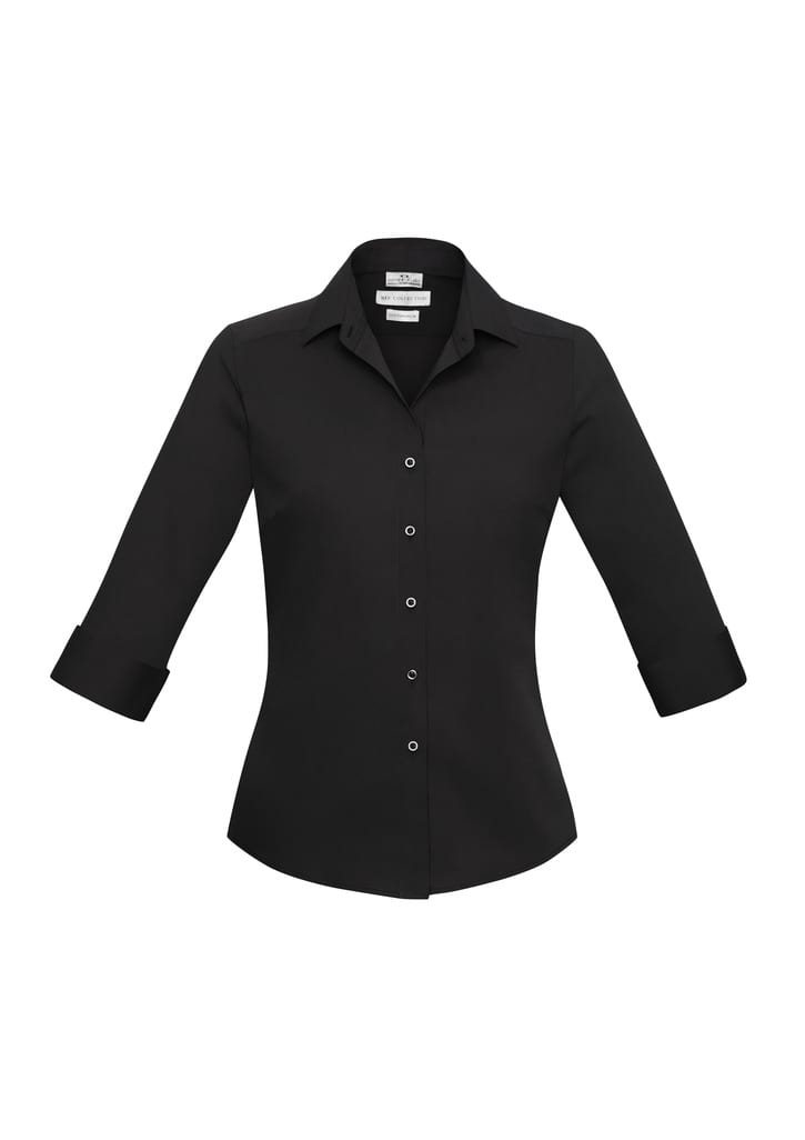 Ladies Verve 3/4 Sleeve Shirt - S316LT Image Black