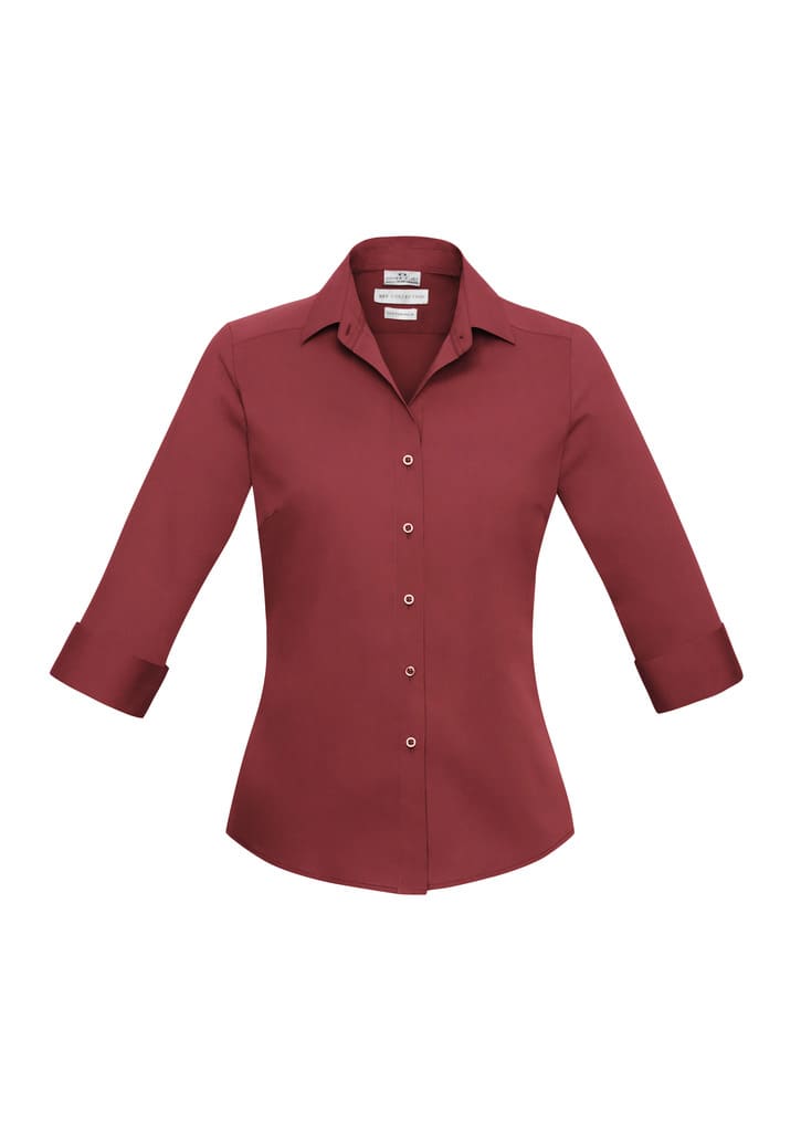 Ladies Verve 3/4 Sleeve Shirt - S316LT Image Deep Red