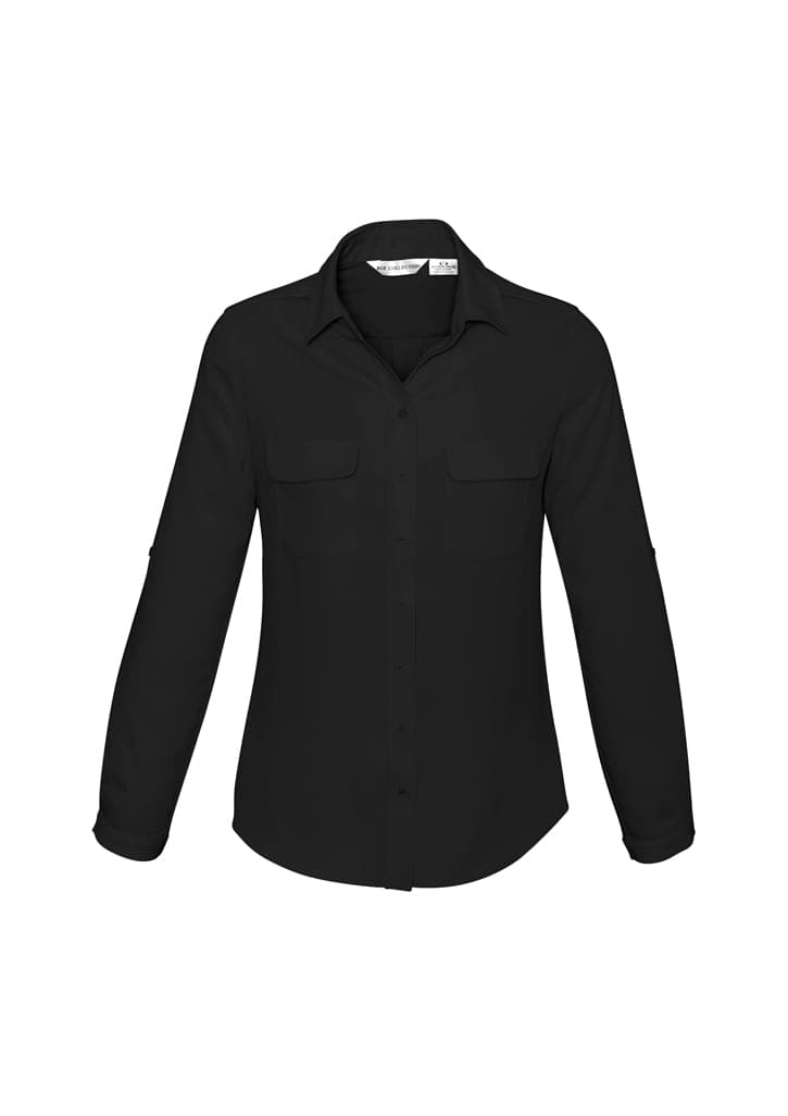 Womens Madison Long Sleeve Shirt - S626LL Image Black