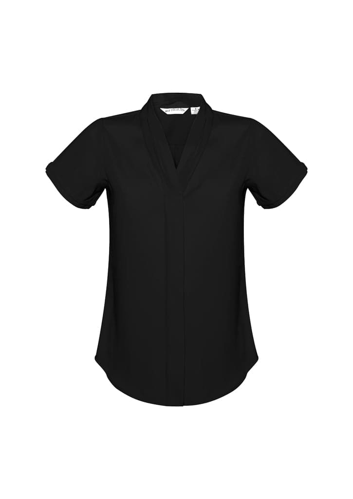Womens Madison Short Sleeve Shirt - S628LS Image Black
