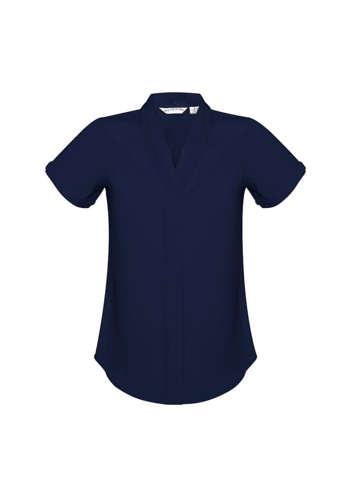Womens Madison Short Sleeve Shirt - S628LS Image Midnight Blue