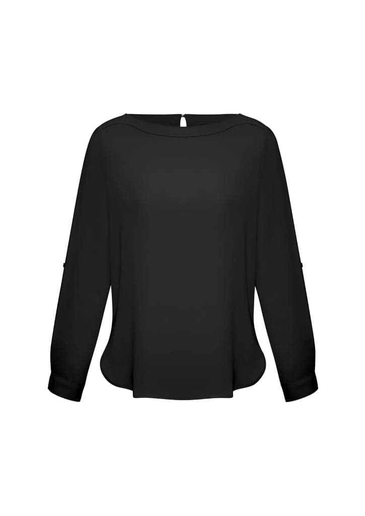 Womens Madison Boatneck Top - S828LL Image Black