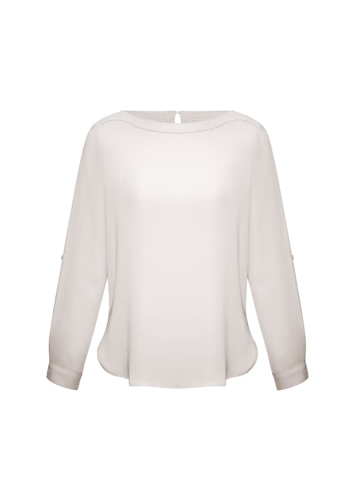 Womens Madison Boatneck Top - S828LL Image Ivory