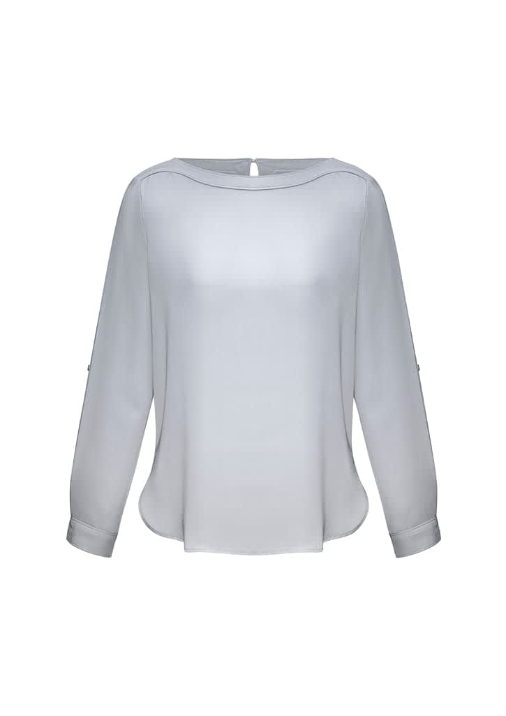 Womens Madison Boatneck Top - S828LL Image Silver Mist