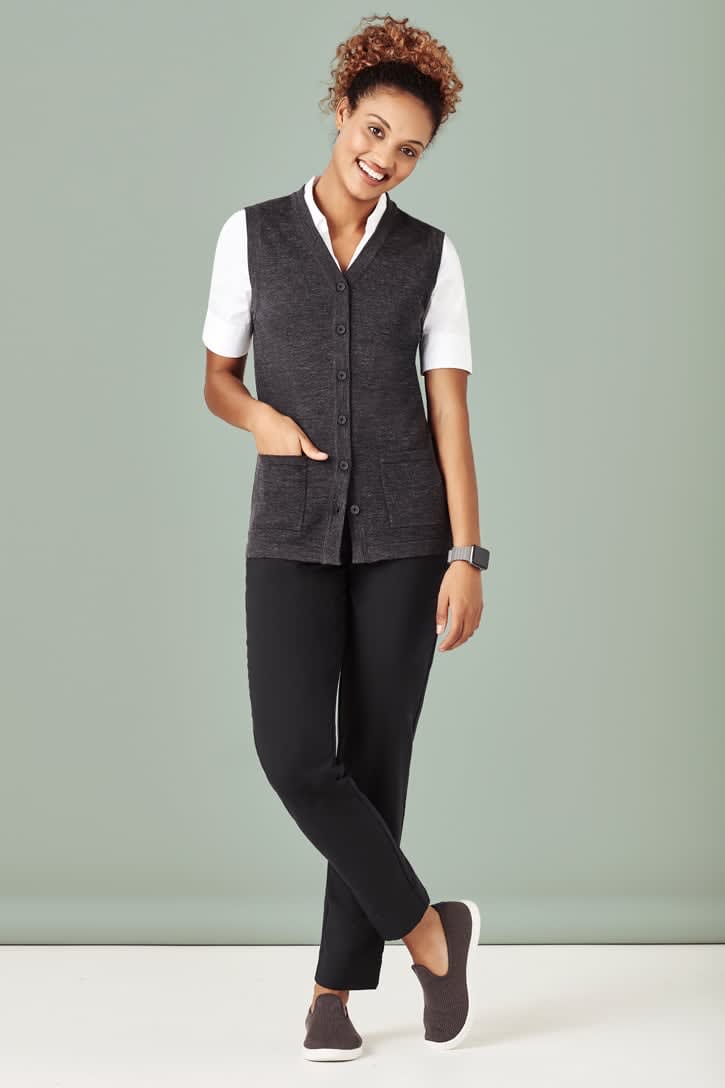 Minimalist Button Front Knit Vest