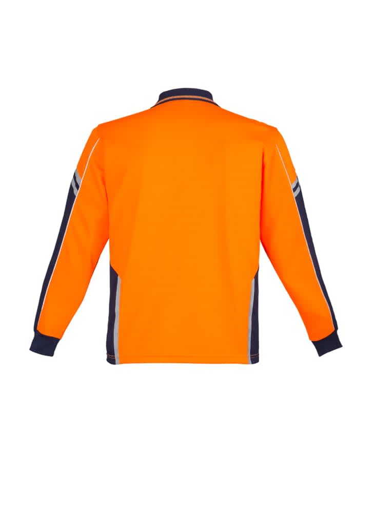 Mens Hi Vis Squad Long Sleeve Polo - ZH238 Image 