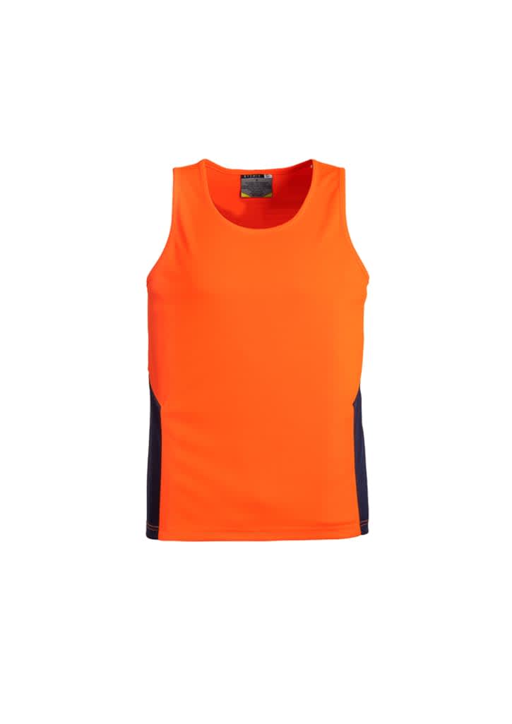 Mens Hi Vis Squad Singlet - ZH239 Image Orange/Navy