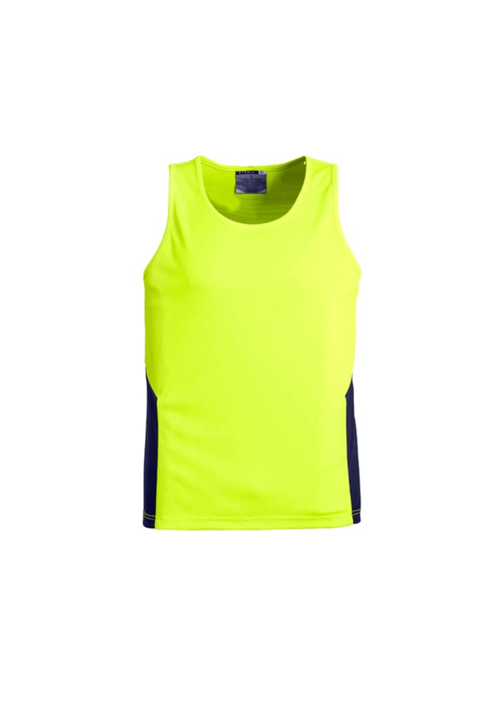 Mens Hi Vis Squad Singlet - ZH239 Image Yellow/Navy