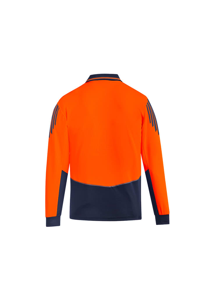 Mens Hi Vis Flux Long Sleeve Polo - ZH310 Image 
